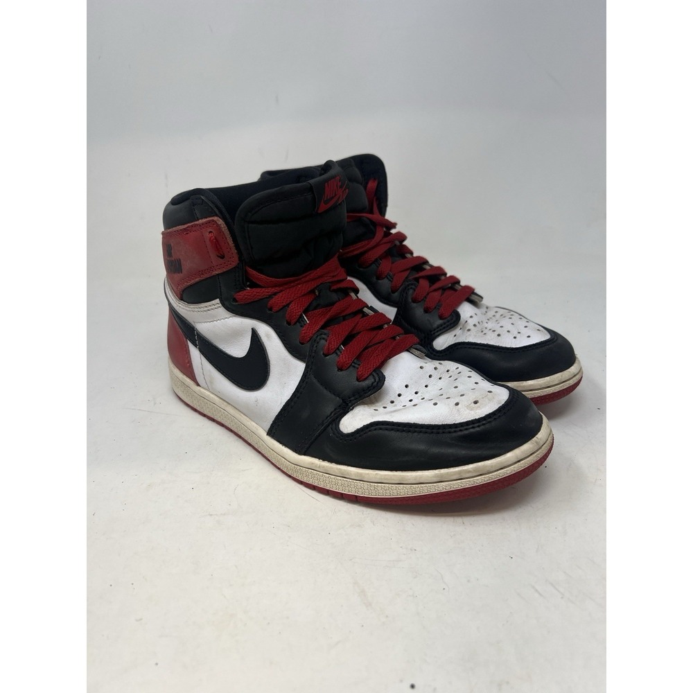 Nike Air Jordan 1 Retro High Mens Size 8 Black White Basketball Shoes Sneakers‎
